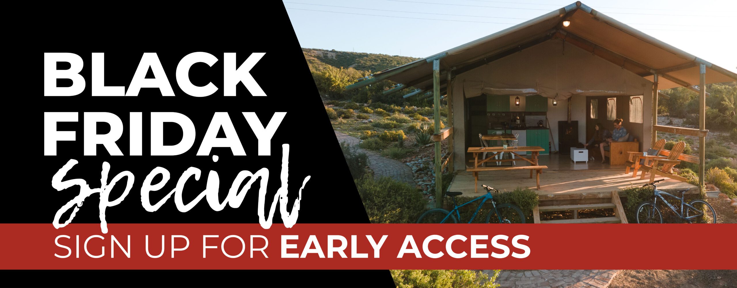 africamps glamping south africa black friday newsletter sign up early access